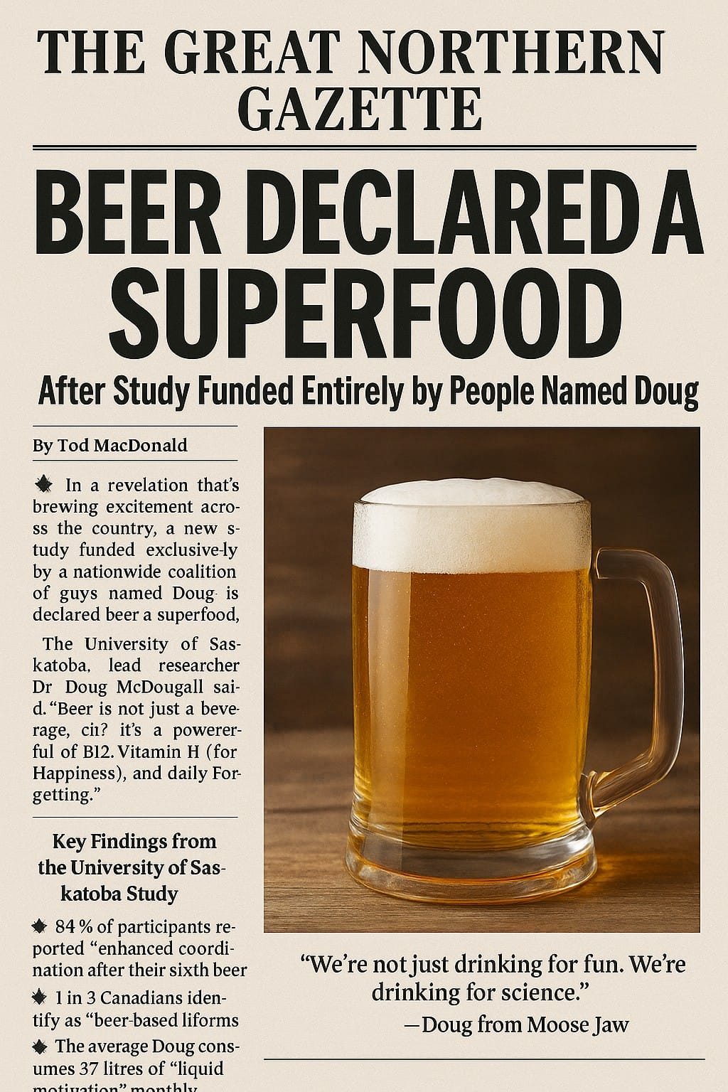 🍺 “Beer Officially Declared a Superfood After Study Funded Entirely&hellip;